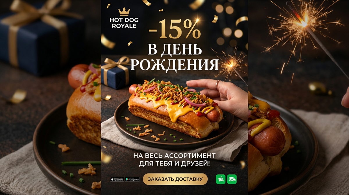 15% в день рождения